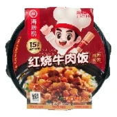 Саморазогревающийся рис со вкусом тушеной говядины Haidilao, Китай, 272 г