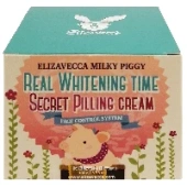 Осветляющий пилинг крем для лица Real Whitening Time Secret Pillin Cream Elizavecca, Корея, 100 мл