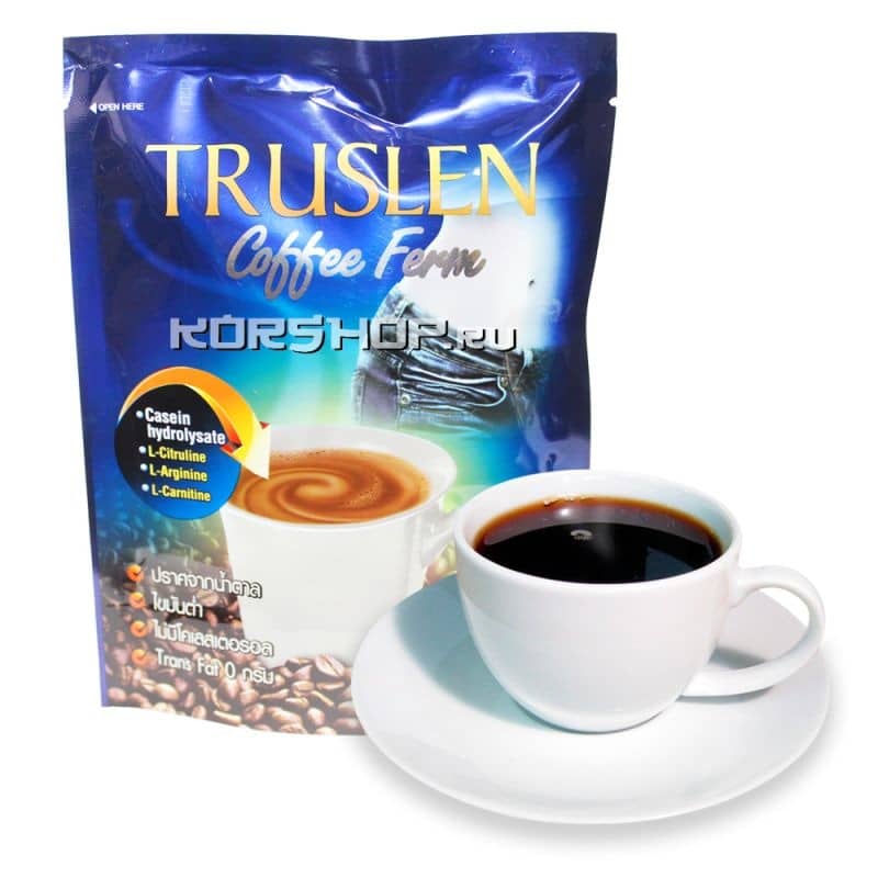 Низкокалорийный кофейный напиток с протеинами Truslen Coffee Ferm, Таиланд, 91 г.