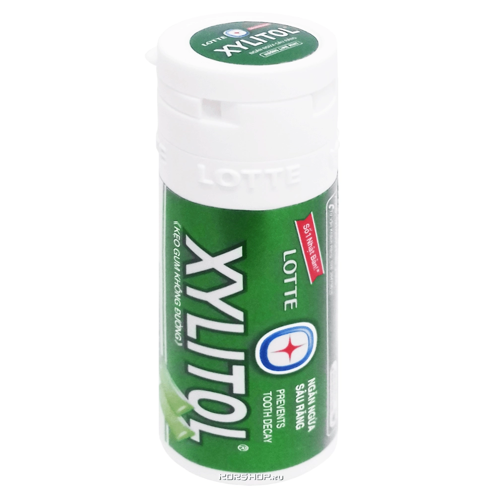 Жевательная резинка со вкусом мяты и лайма Xylitol Lotte (мини-банка), Вьетнам, 26,1 г Жевательная резинка со вкусом мяты и лайма Xylitol Lotte (мини-банка), Вьетнам, 26,1 г