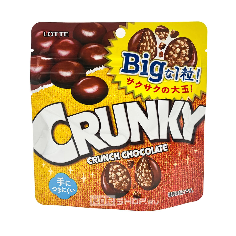 Шоколад хрустящий Большой мешок Crunky Big Pouch Lotte, Япония, 72 г Шоколад хрустящий Большой мешок Crunky Big Pouch Lotte, Япония, 72 г