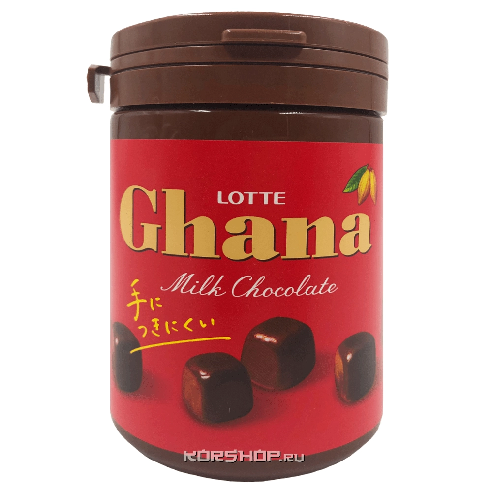 Молочный шоколад Ghana Lotte (в банке), Япония, 118 г Молочный шоколад Ghana Lotte (в банке), Япония, 118 г