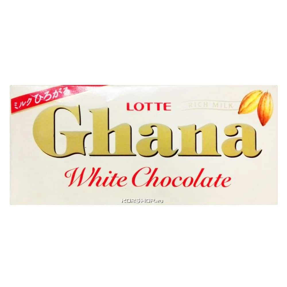 Белый шоколад Ghana Lotte, Япония, 45 г Белый шоколад Ghana Lotte, Япония, 45 г