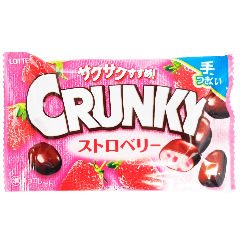 Хрустящие шоколадные шарики со вкусом клубники Crunky Pop Joy Strawberry Lotte, Япония, 32 г Хрустящие шоколадные шарики со вкусом клубники Crunky Pop Joy Strawberry Lotte, Япония, 32 г