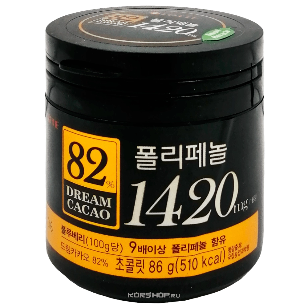 Горький шоколад в кубиках Dream Cacao 82% Lotte, Корея, 90 г Горький шоколад в кубиках Dream Cacao 82% Lotte, Корея, 90 г