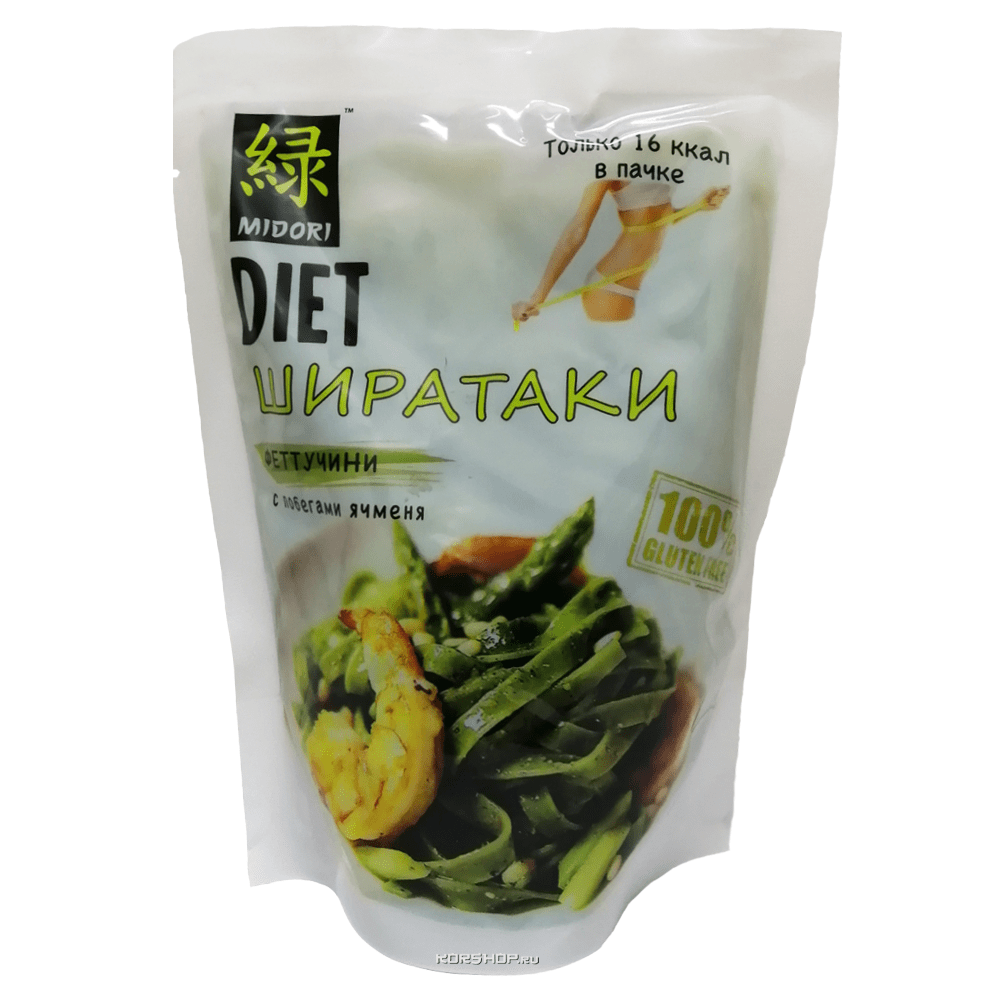 Лапша феттучини с побегами ячменя Ширатаки Midori, Китай