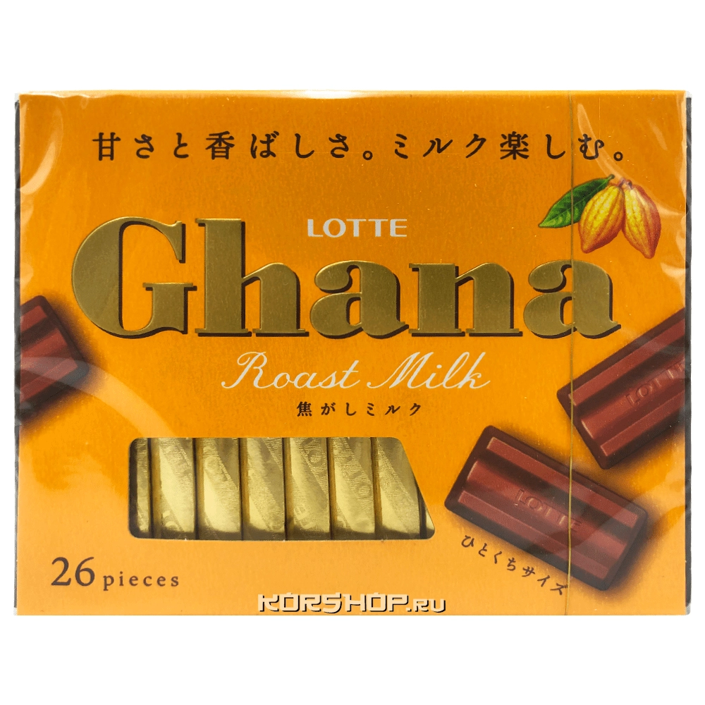 Шоколад «Топленое Молоко» Ghana Lotte, Япония, 119,6 г Шоколад «Топленое Молоко» Ghana Lotte, Япония, 119,6 г