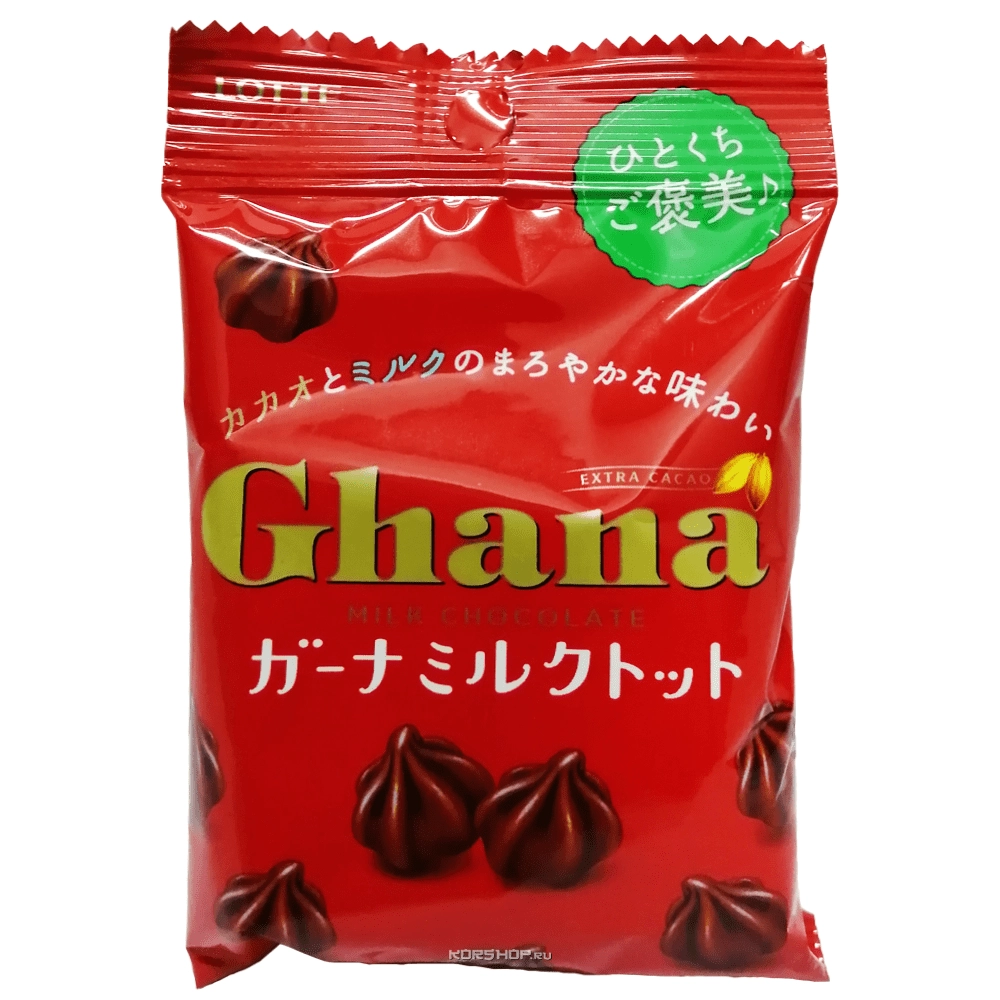 Шоколад молочный трюфель Ghana Lotte, Корея, 45 г (м/у) Шоколад молочный трюфель Ghana Lotte, Корея, 45 г (м/у)